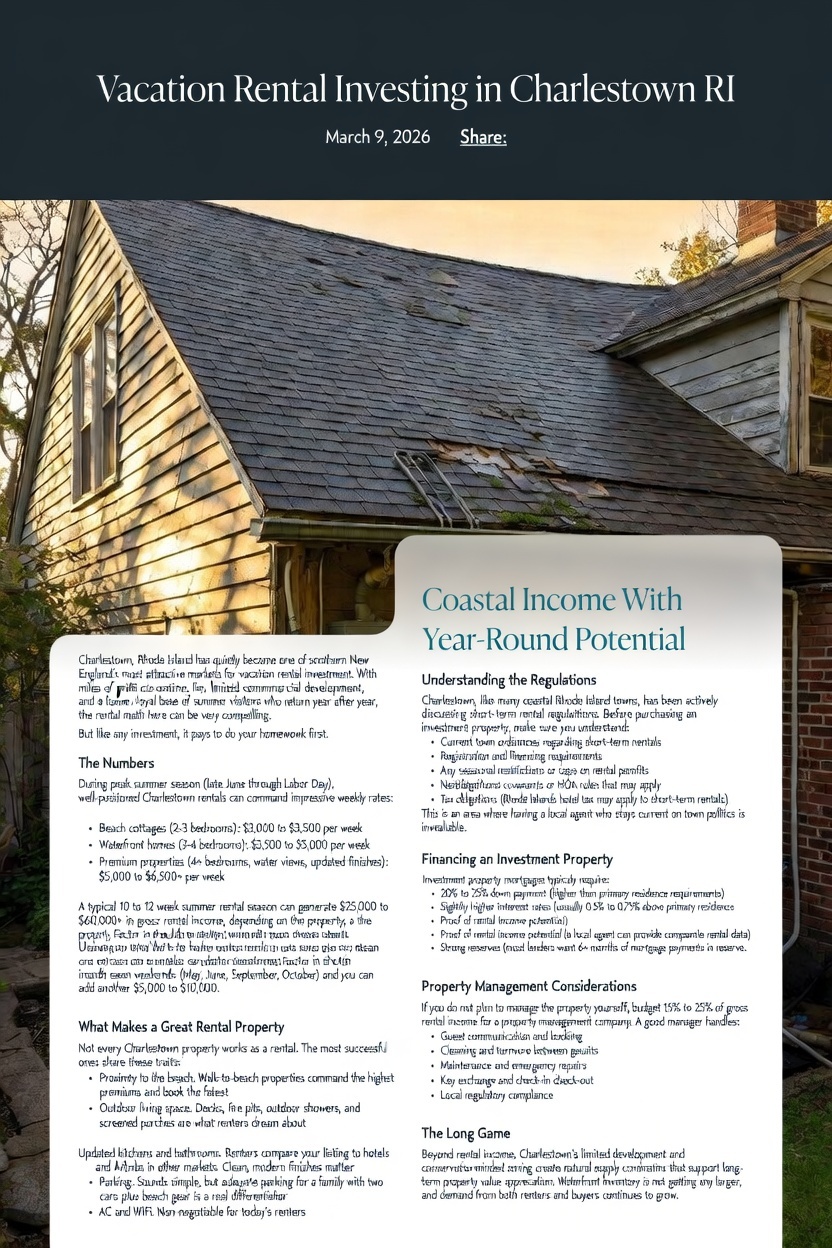 Vacation Rental Investing in Charlestown RI